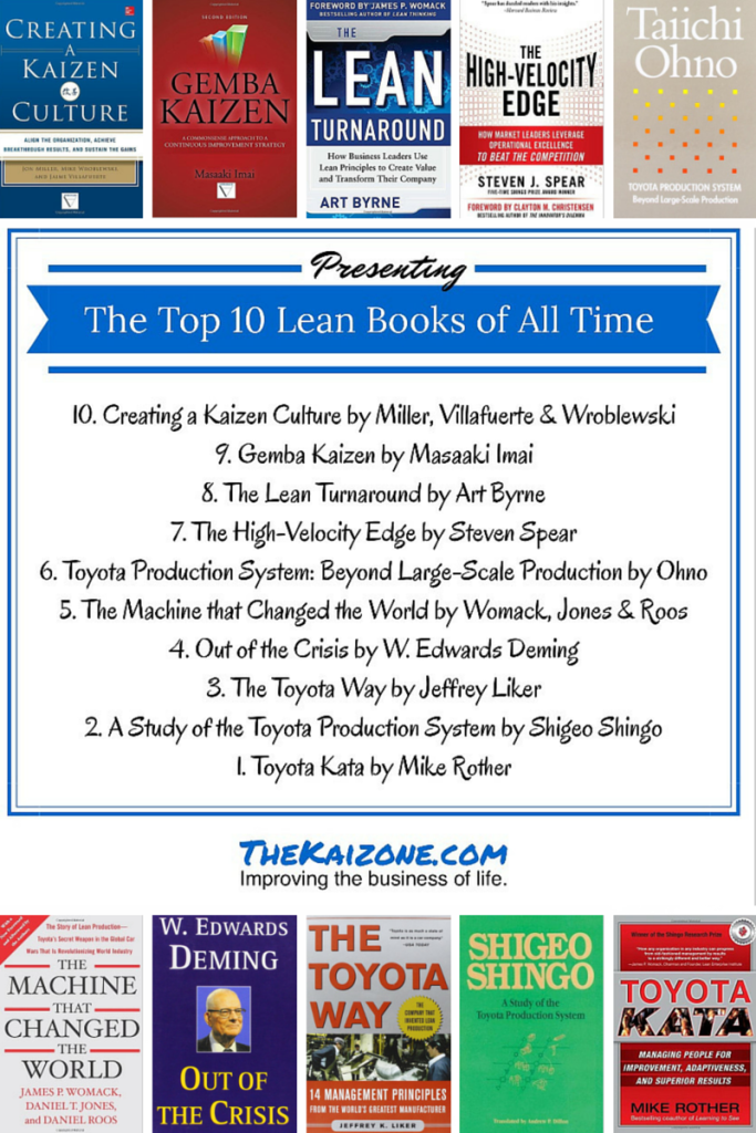 the top 10 lean books of all time the kaizone
